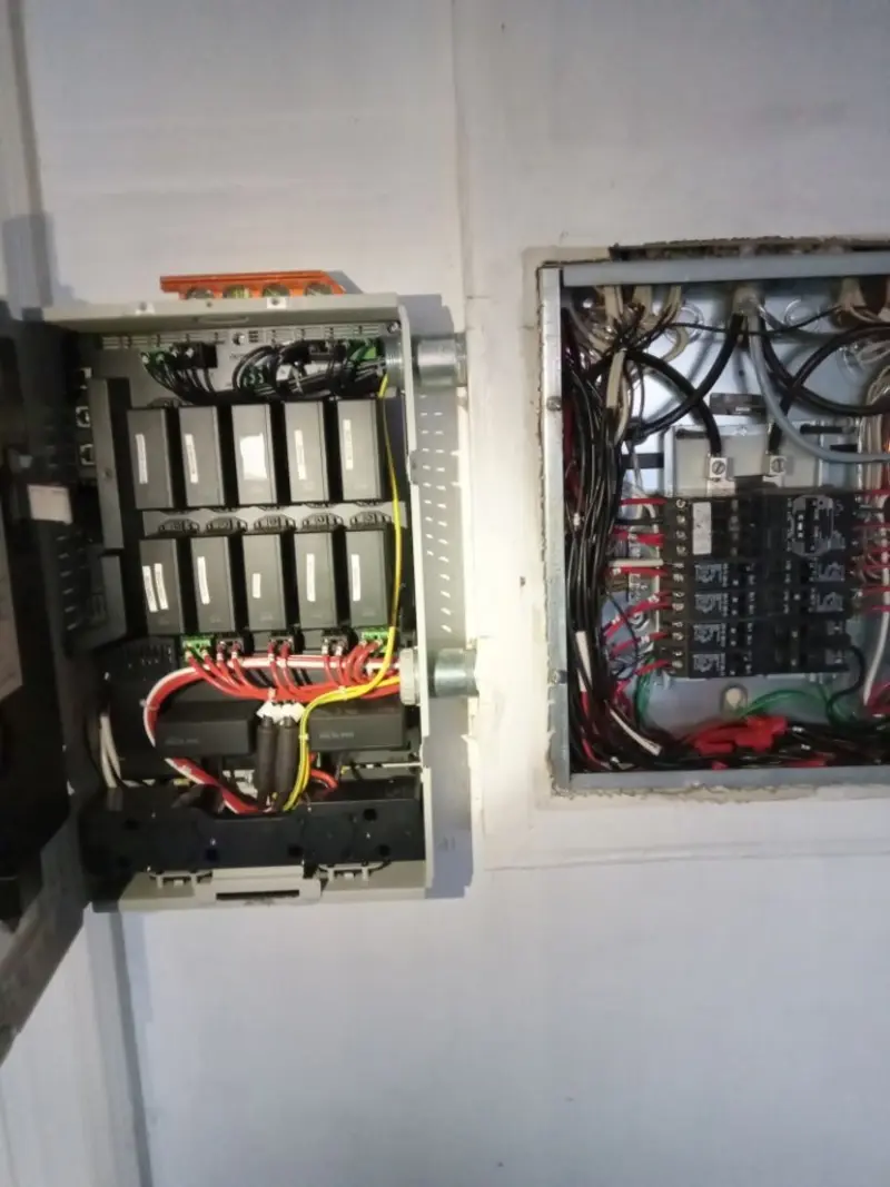 Electrical panel upgrade completed for Indoor Lighting Installation in Des Peres